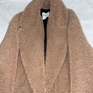 ZARA BROWN TEDDY COAT